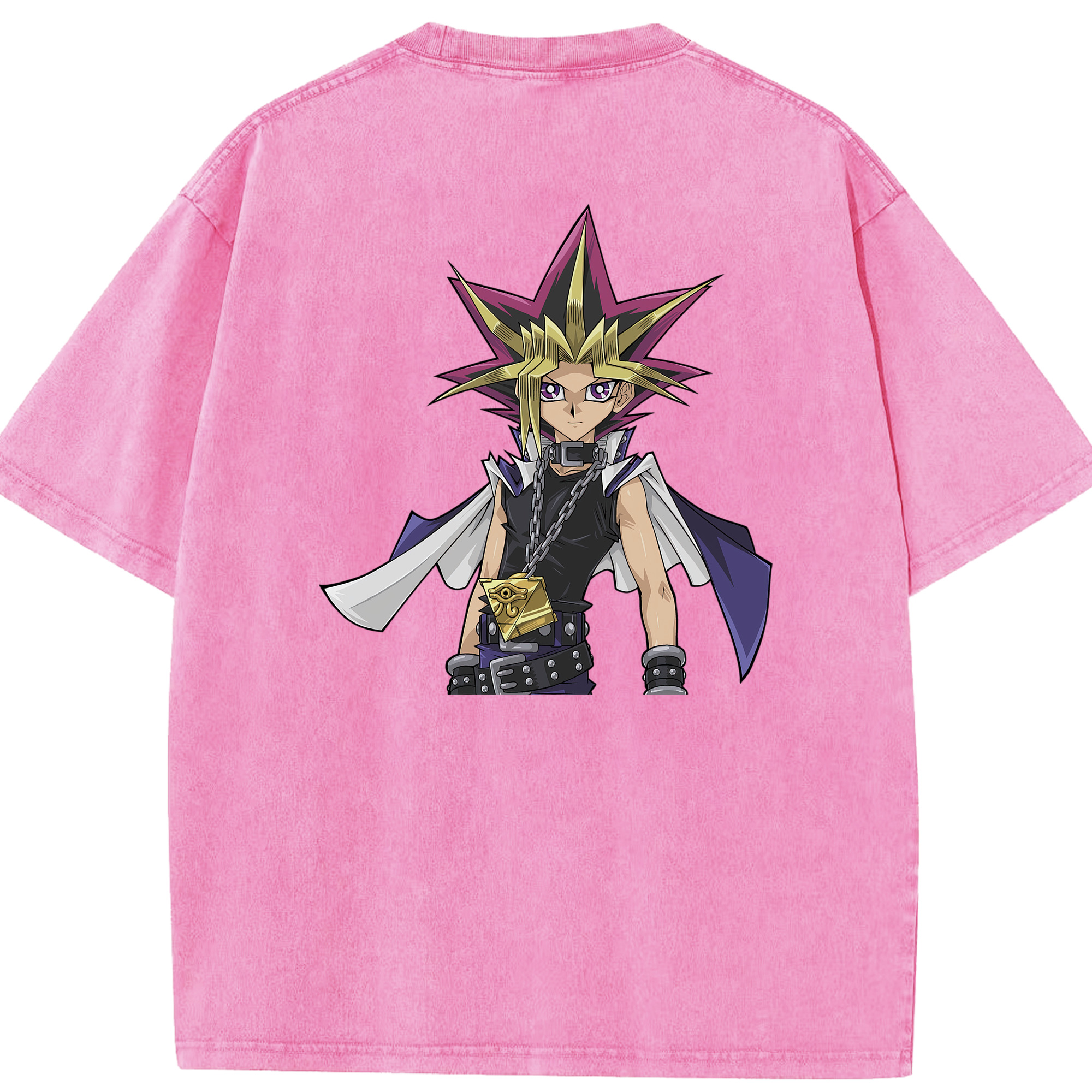 （画像用） 遊☆戯☆王 Yu-Gi-Oh! 綿100% ヴィンテージ風 半袖Tシャツ（背面プリント）